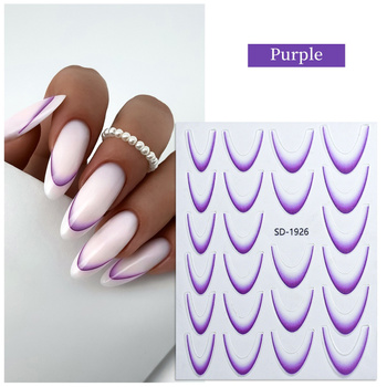 Nail Stickers HIT OF THE SEASON! Gradient French Ombre SD-1926 purple