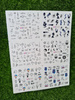 Water stickers for manicure, nail art, moon, BN-11609, sheet of 6 pcs