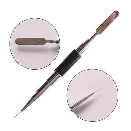 Pędzel do akrylożelu / zdobień paznokci french manicure Liner 9mm szpatułka