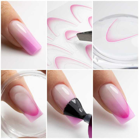 Nail Stickers HIT OF THE SEASON! Gradient French Ombre SD-1930 pink