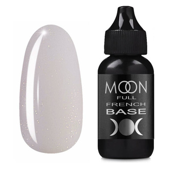 MOON Full Cover French Rubber Base 17 beige with glitter hybrid base 30 ml