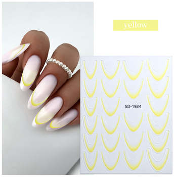 Nail Stickers HIT OF THE SEASON! Gradient French Ombre SD-1924 Yellow