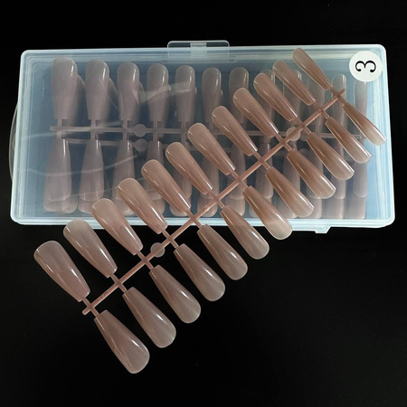 Gel tips for nail extension Ballerina Latte 240 pcs