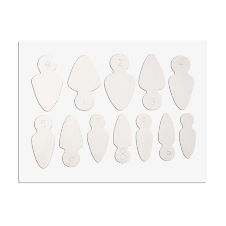 Silicone stencils for upper forms short almond, set of 12 pcs