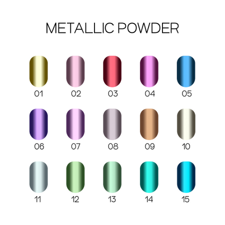 Ozdoba pyłek do paznokci lustrany Adore Metallic Powder 11 srebrny 0,5g