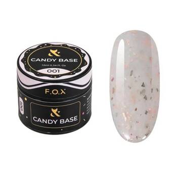 F.O.X Candy Base 001 mleczna kauczukowa baza z płatkami folii, 10 ml