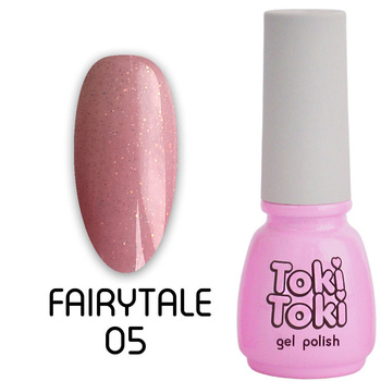 Lakier hybrydowy  Toki-Toki  Fairytale FT05 różowy z brokatem 5ml