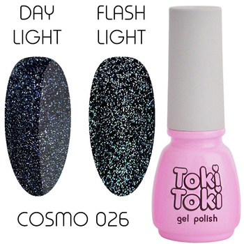 Lakier hybrydowy odblaskowy Toki-Toki Cosmo 26 niebieski ocean 5ml