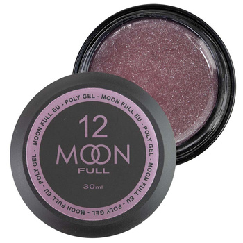 MOON Full akrylożel do przedłużania 12 metaliczny różowy z brokatem 30ml