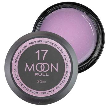 MOON Full akrylożel do przedłużania 17 jasny fioletowy z brokatem 30ml