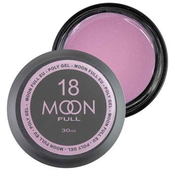 MOON Full akrylożel do przedłużania 18 różowy z brokatem 30ml