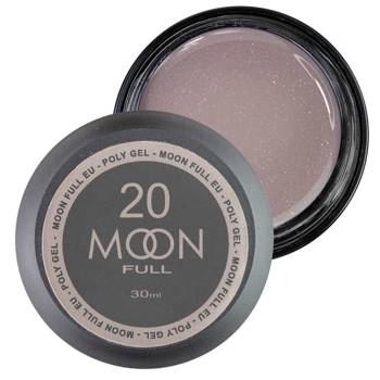 MOON Full akrylożel do przedłużania 20 beżowy z brokatem 30ml