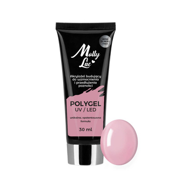 Polygel akrylożel budujący MollyLac Bean Paste różowym Nr 06 30ml 