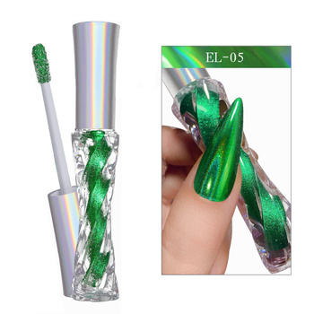 Pyłek płynny do paznokci holograficzny Liquid Powder Zielony EL-05
