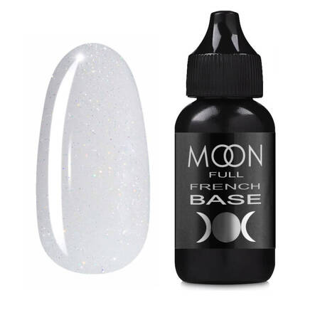 Baza MOON Full French Rubber Base 15 półprzezroczysta z brokatem 30 ml 