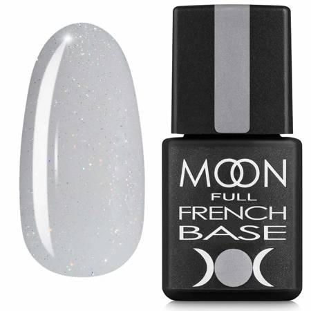 Baza MOON Full French Rubber Base 15 półprzezroczysta z brokatem 8ml 