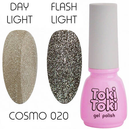 Lakier hybrydowy odblaskowy Toki-Toki Cosmo 20 złoty 5ml