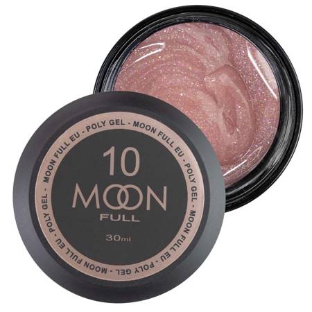 MOON Full akrylożel do przedłużania 10 soczysty róż  z brokatem 30ml