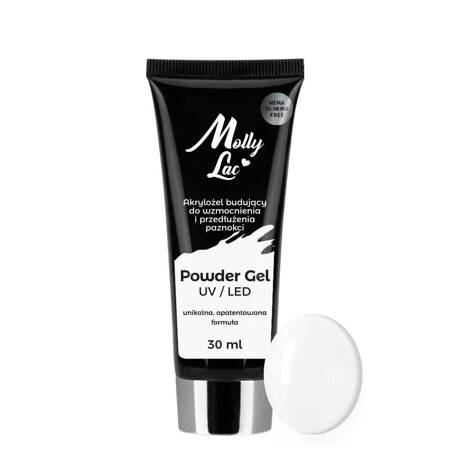 Powder Gel akrylożel budujący Hema/di-Hema free French White Nr 02 30ml