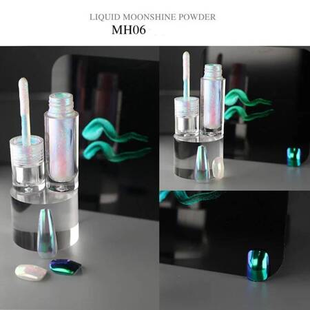 Pyłek płynny do paznokci Mirror Powder Liquid  Niebieskо-zielony MH06