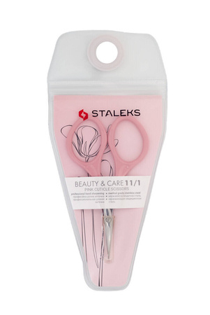 Staleks Pro pink nozyczki do skórek cienkie ostrza beauty & care sbc-11/1