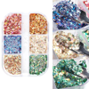 Brokaty glitter do zdobienia paznokci zestaw 6 kolorów