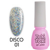 Lakier hybrydowy Toki-Toki Disco 01 holograficzny z brokatem 5ml