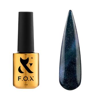 Гель-лак для ногтей кошачий глаз F.O.X Cat Eye Galaxy 002 синий, 7 ml