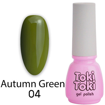 Гель-лак для ногтей Toki Toki Autumn Green AG04 зеленая оливка 5мл