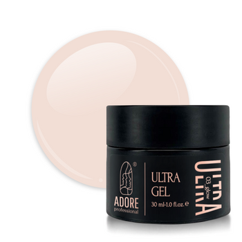 Цветной гель для моделирования ногтей Ultra Gel Adore №03 – нежный персиковый 30г