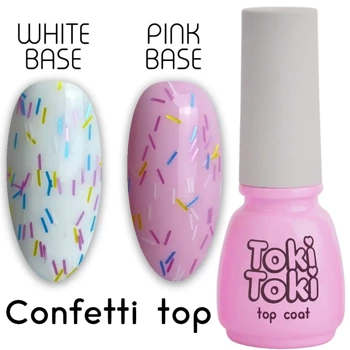 Toki Toki Confetti Top топовое покрытие эффектом «конфетти», 5 ml