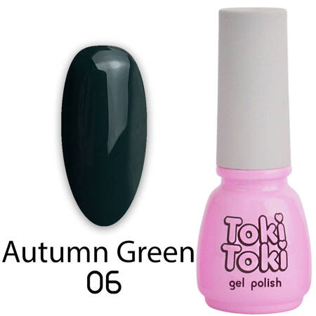 Гель-лак для ногтей Toki Toki Autumn Green AG06 черный зеленый 5мл