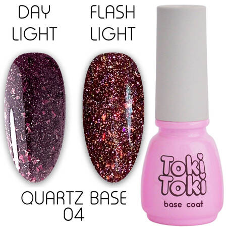 Светоотражающая база с эффектом Flash Toki Toki Quartz Base 04 фиолетовая 5ml