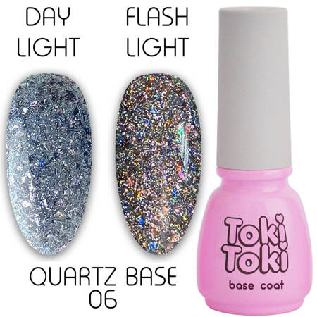 Светоотражающая база с эффектом Flash Toki Toki Quartz Base 06 голубой 5ml