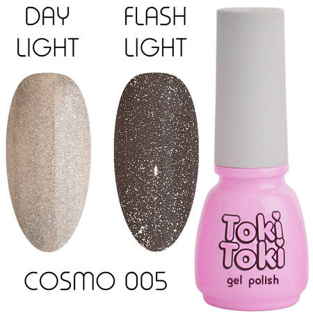 Светоотражающий гель-лак для ногтей Toki Toki Cosmo 05 светло бежевый 5ml