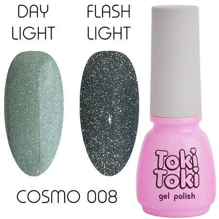 Светоотражающий гель-лак для ногтей Toki Toki Cosmo 08 бледно-зеленый 5ml