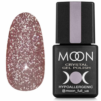 Гель-лак світловідбиваючий коричнево-бузковий Moon Full Crystal 03 8ml