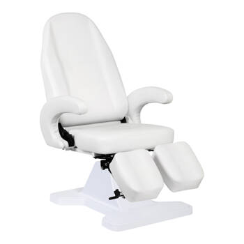 Професійне гідравлічне подологічне крісло для педикюру MOD 112, білого кольору