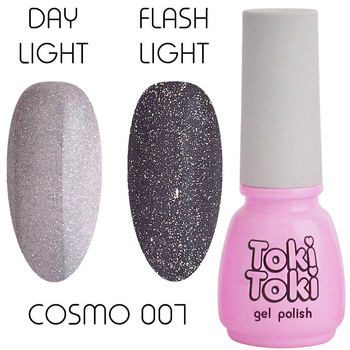 Cвітловідбиваючий гель-лак для нігтів Toki Toki Cosmo 07 лавандовий 5ml