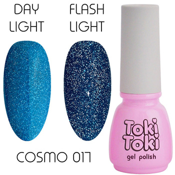 Cвітловідбиваючий гель-лак для нігтів Toki Toki Cosmo 17 блакитний 5ml