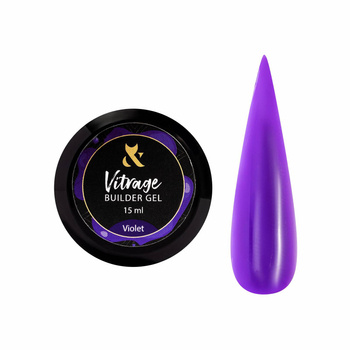 F.O.X Vitrage Builder gel Violet будівельний гель вітражний, 15 ml