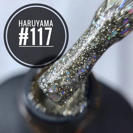 Гель-лак напівпрозоре золото з голографічним блиском Haruyama 117 8ml