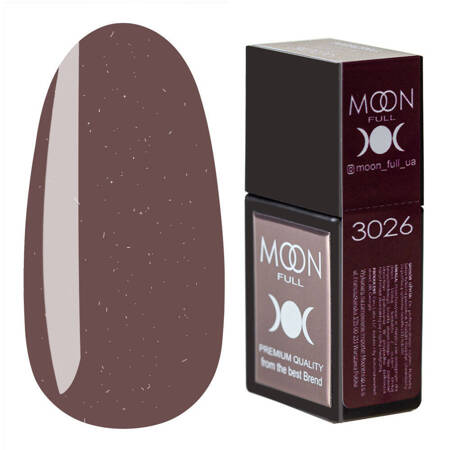 Кольорова база Moon Full Amazing Color Base 3026 шоколадного з блискітками 12ml