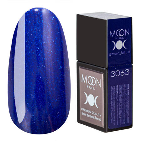 Кольорова база Moon Full Amazing Color Base 3063 блакитний з блиском 12ml