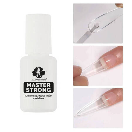 Швидковисихаючий клей для тiпсів з пензлем Master Strong Nail Glue 10 г