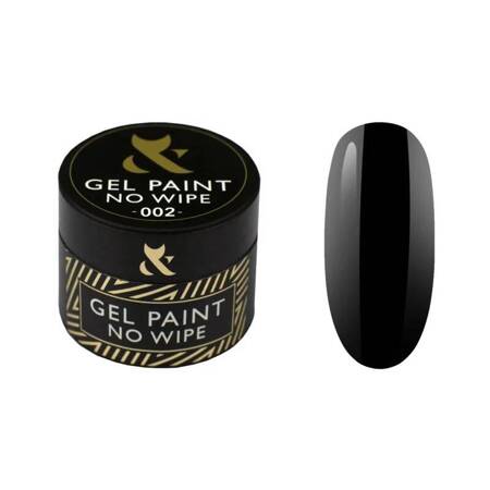 F.O.X Gel paint No Wipe гель фарба чорна 002 5 ml