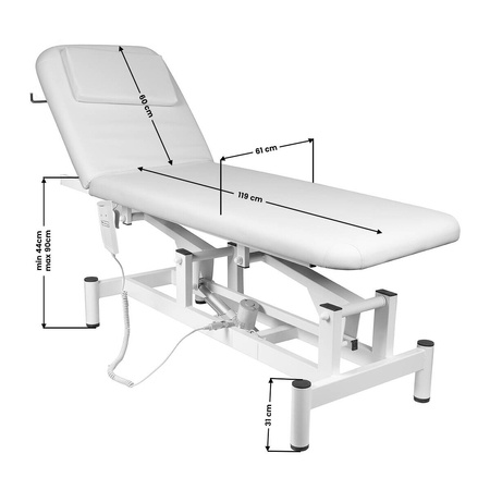 Sillon професійна електрична масажно-реабілітаційна кушетка 079 (1 мотор), колір білий