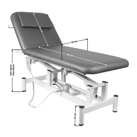 Sillon професійна електрична масажно-реабілітаційна кушетка 079 (1 мотор), колір сірий