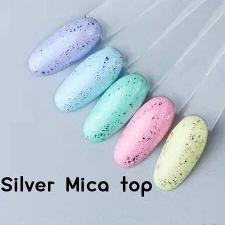 Toki Toki Silver Mica Top топове покриття ефектом «конфеті», 5 ml